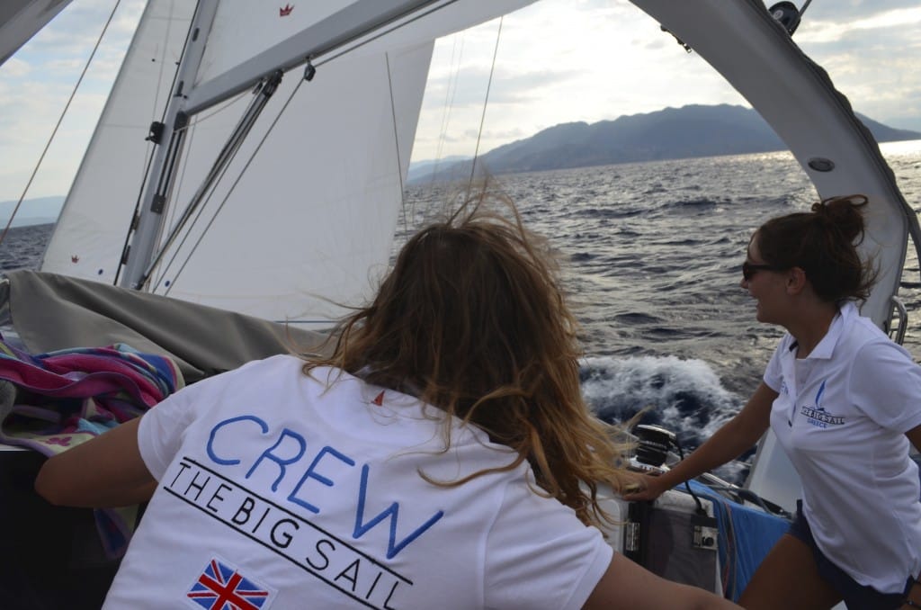 All hands on deck for the final sail back to Athens