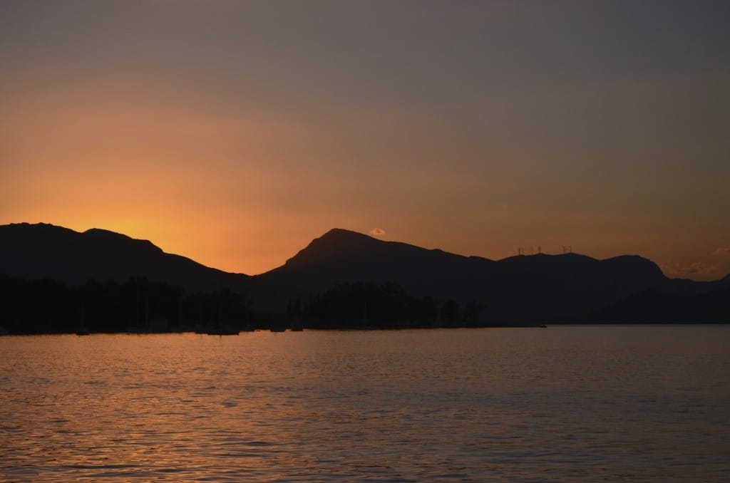 Sunset anchored off Dhokos