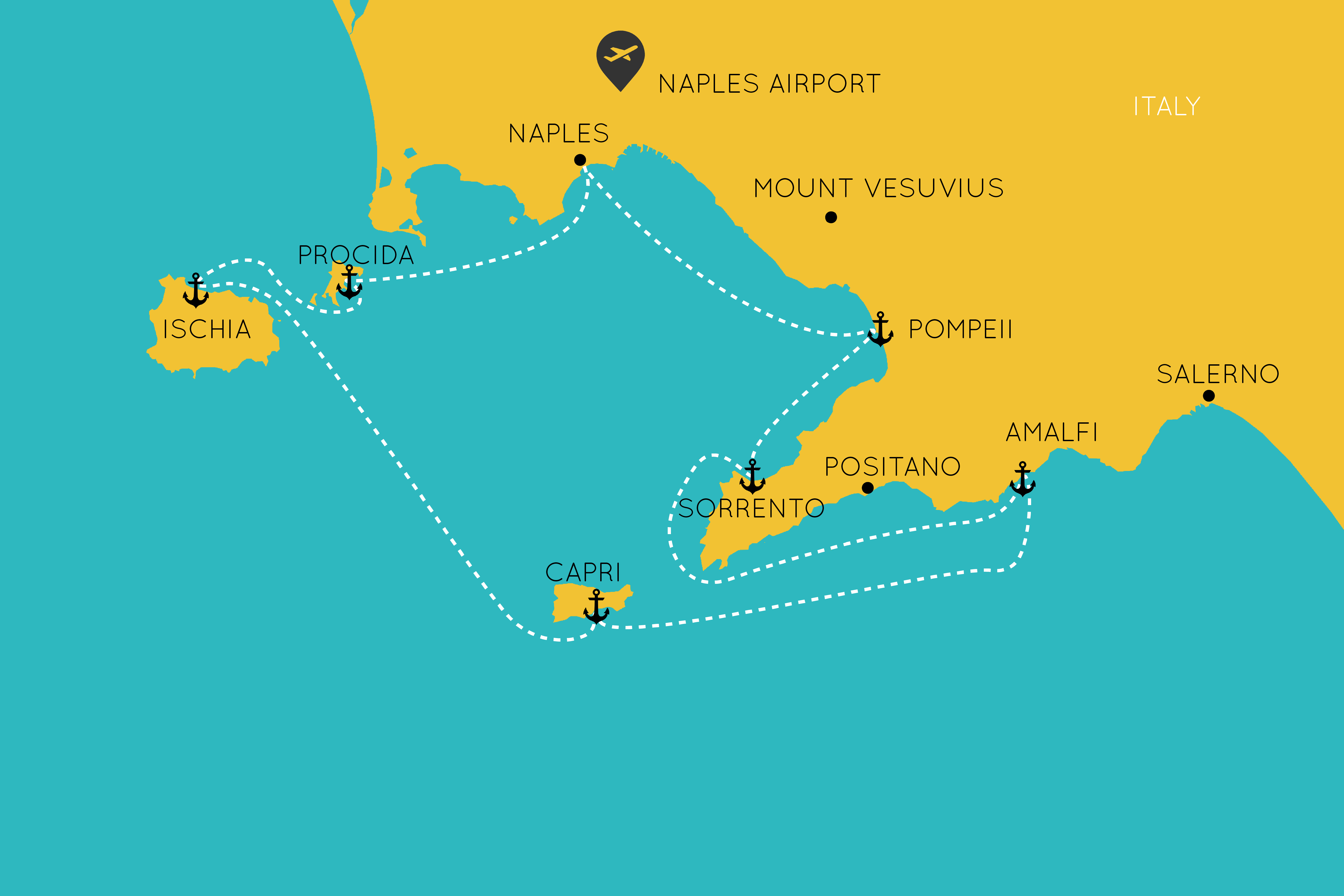 italy yacht charter itinerary
